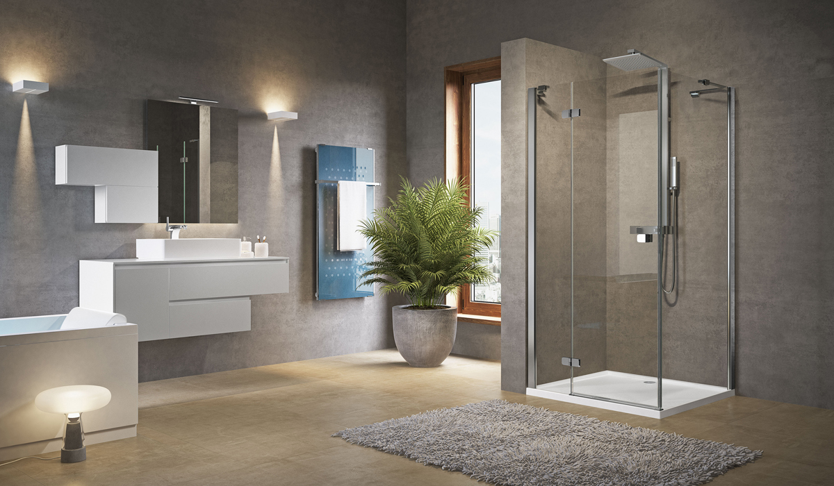 Cubicle Shower Alongside Tub